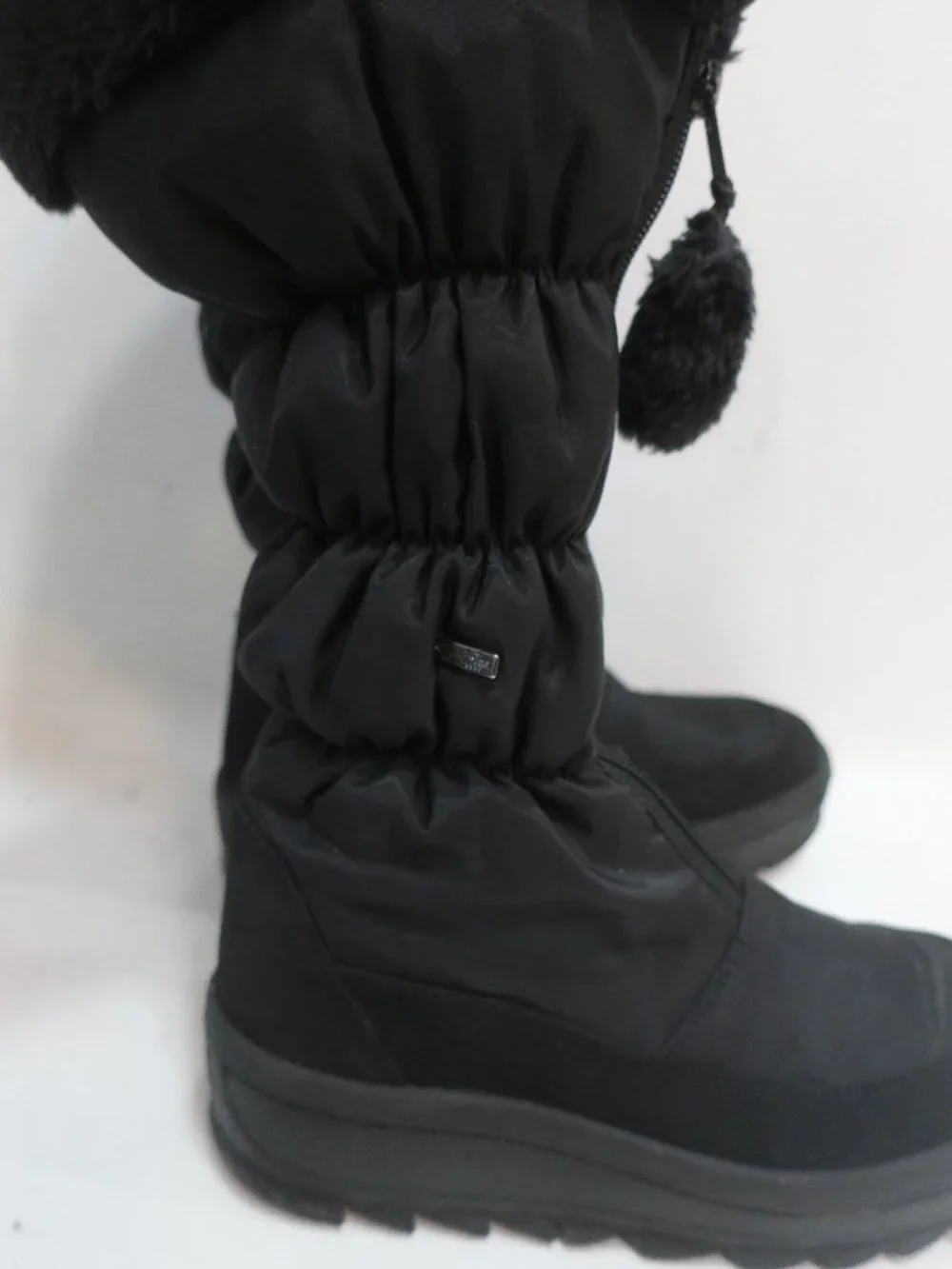 Womens Pajar Canada Toboggan 2.0 Black Shearling Wool Blend Lining Boots 7 - 7.5